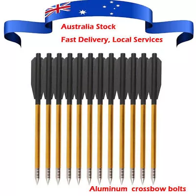 24/120X 6.3-inch Bolts Aluminium Shaft Hunting Shooting Arrows For 50-80 Lbs AU • $28.19