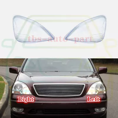 LH&RH Side Headlight Lens Cover + Sealant Glue For Lexus LS430 2001-2003  • $272.79