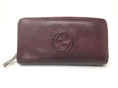WOMENS WALLET COIN PURSE GUCCI LEATHER ORIGINAL Vintage • $146.25