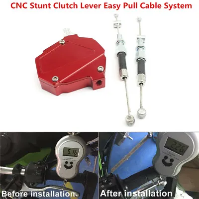 ​CNC Stunt Clutch Lever Easy Pull Cable System For HONDA YAMAHA SUZUKI KAWASAKI • $18.97