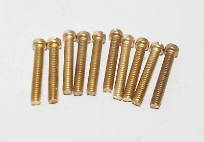 £2.99 • Buy Meccano 25mm Long Slotted Cheesehead Brass Bolts X 10 (111h)