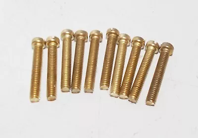 Meccano 25mm Long Slotted Cheesehead Brass Bolts X 10 (111h) • £2.99