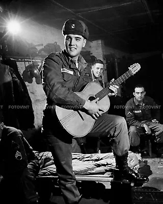 ELVIS PRESLEY Photo Picture ARMY MILITARY Guitar Photograph Print #6 8x10 • $4.95