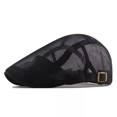 Summer Men's Breathable Mesh Ivy Cap Beret Newsboy Hat Gatsby Cap Cabbie Flatcap • $11.95