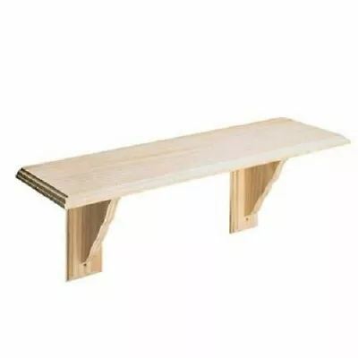 £10.49 • Buy Natural Pine Wood Wooden Shelf Storage Wall Mounted Floating Shelves Fitting Kit