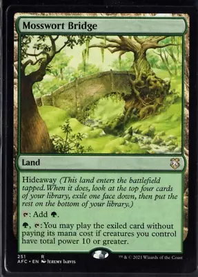 Mosswort Bridge 251 Rare Non Foil AFC Forgotten Realms Magic TCG NM • $1.39