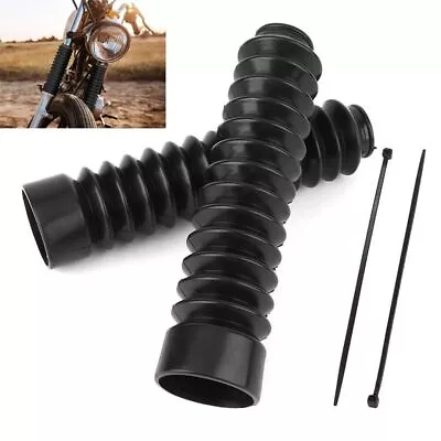 2PCS Rubber Fork Cover Motorcycle Front Gaiters Boots Shock Dust Cover Protector • $24.26