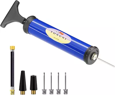 Portable Air Pump Kit With NeedleNozzle Extension Hose For Soccer Basketball • $10.06