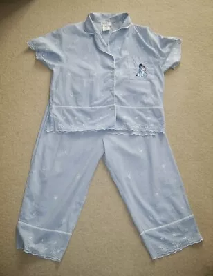 Vintage Disney Store - Winnie & Eeyore Blue Cropped Pyjamas - Size Medium • £25