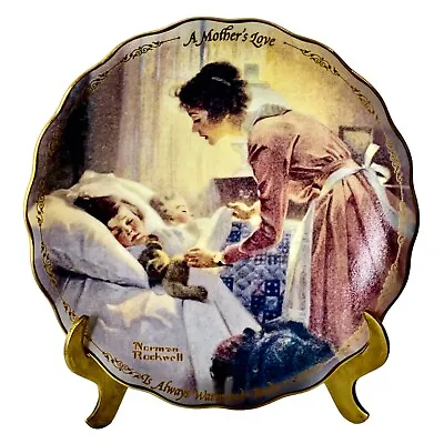 Norman Rockwell Bradford Exchange HER TENDER TOUCH A MOTHER'S LOVE Plate • $21.57