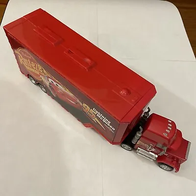Disney Pixar Cars Lightning McQueen Mack SuperlinerTrailer Semi Truck Mattel 12  • $14.99