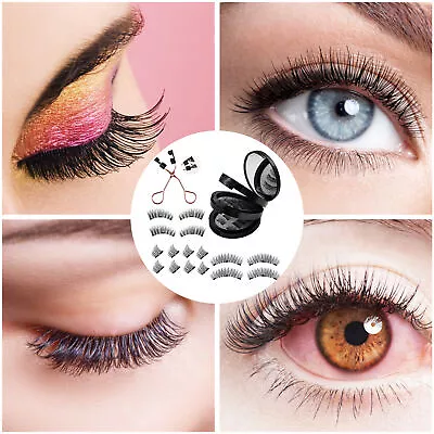 $15.65 • Buy Magnetic Eye Lashes Kit With Eyelash Curler 3D Reusable Magnet Fake Lashes
