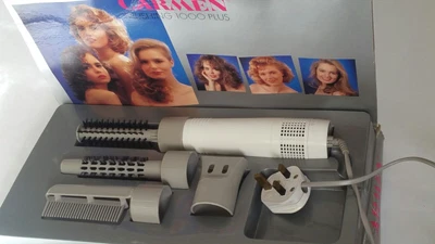 £59.95 • Buy VINTAGE CARMEN BRUSHING 1000 PLUS HOT AIR BRUSH 2 HEAT SETTINGS Excellent Condit