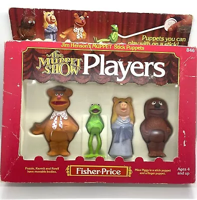 Vintage Fisher Price Jim Henson The Muppet Show Players Stick Puppets 1978 • $55