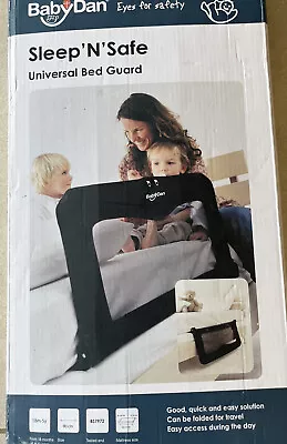 BabyDan Sleep N Safe Foldable Portable Universal Bed Guard - Black - Hardly Used • £18