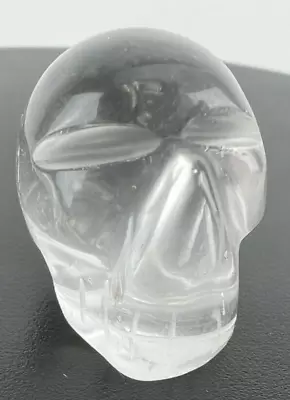 1  Tall Hand Carved Miniature Crystal Skull Pocket Worry Stone Mini Skulls • $7.97