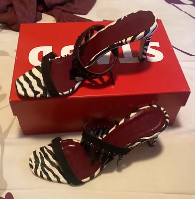 $275 • Buy STAUD Zebra-print “raoule” Sandals; NIB; $375