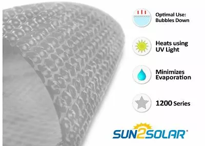 Sun2Solar 1200 Series Clear Round Swimming Pool Solar Cover Heater - Choose Size • $44.99