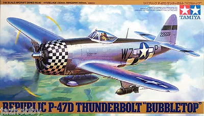 Tamiya 61090 1/48 Scale Aircraft Model Kit USAF P-47D Thunderbolt BubbleTop • $43.89