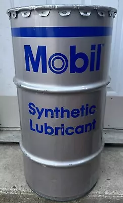 16 Gallon Mobil Motor Oil Drum Man Cave Trashcan With Lid • $125