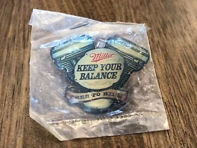 Miller Beer - Keep Your Balance - Free To Ride V Twin Motorcycle Pin NEW • $7.99