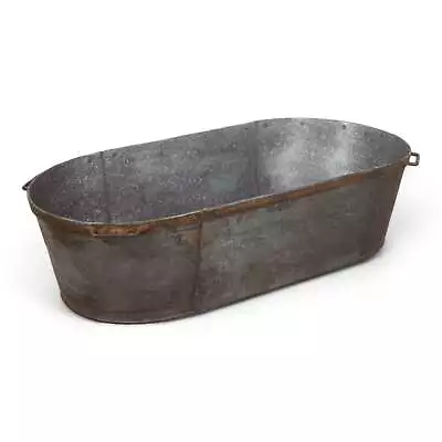 Large Vintage Style Galvanised Metal Bath Tub Planter • £120