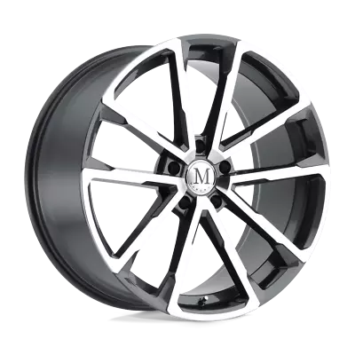Mandrus Wolf 22x10.5 +35 Gloss Gunmetal Mirror Cut Wheel Rim 5x130 • $413