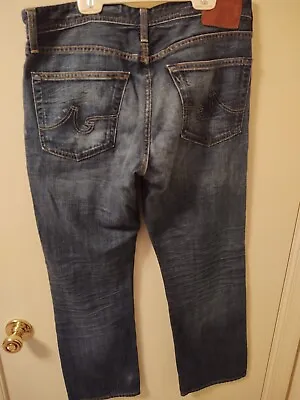 Sz 33 X 30 Adriano Goldschmied Jeans Mens The Protege Blue 100% Cotton Denim  • $11