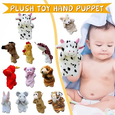 Animal Hand Puppet Full Body Muppet Plush Toy Prop Kid Glove Puppet Soft Plush • £7.08