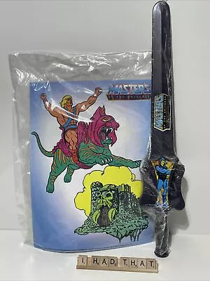 Vintage 1980s Brazil MOTU He-man 21” Purple Plastic Power Sword And Display • $110.95