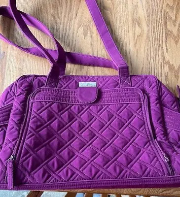Vera Bradley Quilted Stroll Around Baby Diaper Bag  Elderberry Purple EUC • $24.99
