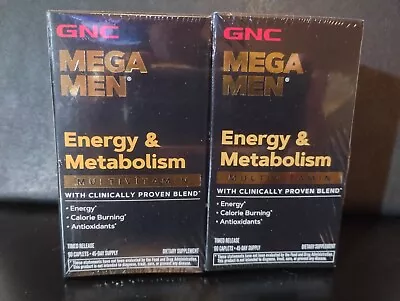 GNC Mega Men Energy & Metabolism Multivitamins 180 Caplets (2 X 90 Ct Bottles) • $34.98