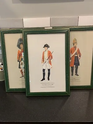 Vintage Framed European Military Prints- Set Of Three • $40
