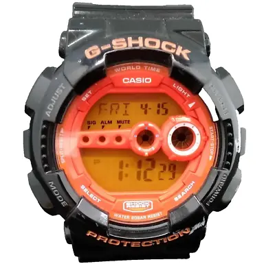 CASIO G-SHOCK GD-100HC-1JF HYPER COLOR Black Red Watch • $67.50