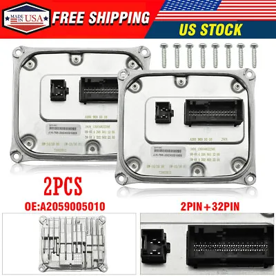 2 For MERCEDES C200 C250 C300 C350 HEADLIGHT LED CONTROL UNIT MODULE A2059005010 • $85.55