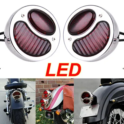 2 For Ford Model A Duolamp LED Vintage Tail Light Rear Stop Brake Lamp Red Light • $61.05