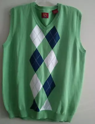 Haggar Men's Sweater Vest Argyle Green/white/black Size Large • $18.67