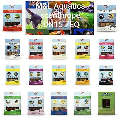 BCUK  FROZEN FISH FOOD  100g BLISTER PACKS MIX N MATCH (MIN ORDER 5 PACKS) • £1.99