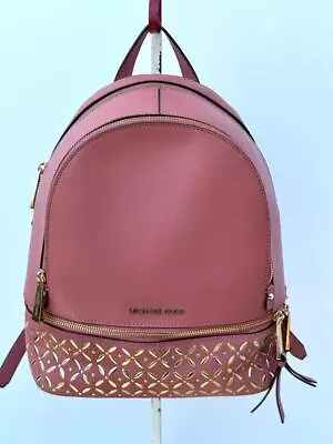 Michael Kors Rhea Embellished Leather Backpack Pink / Rose • $100