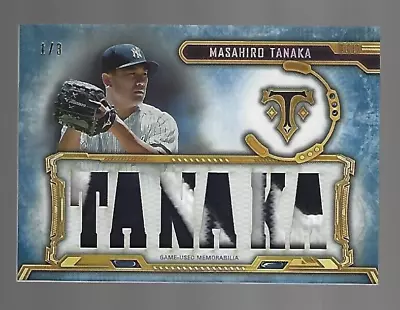 Masahiro Tanaka 2020 Topps Triple Threads Relics Sapphire Patches 1/3  • $249.99