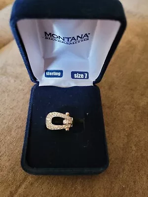 New In Box  Montana Silversmiths Ring Stirrup CZ  Sz 7 RG3234-7 • $35.99