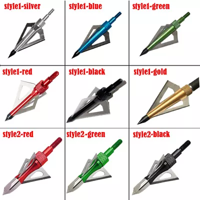 100/125Grain Hunting Broadheads Arrowheads Screw-in Arrow Heads Tips • $17.26