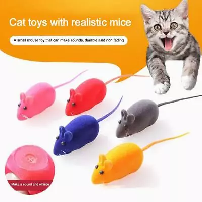 Cat Toys Ball And Feather Rubber Material /Squeaky Mice Mouse W8M7 Pet Cat I4T4 • $2.38