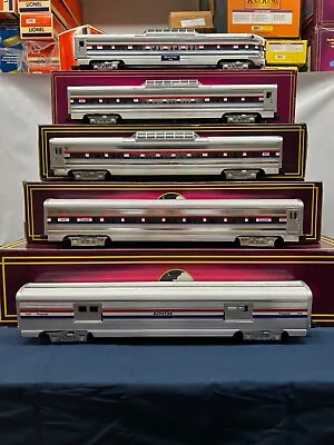 Mth Amtrak (Plated) 70’ Aluminum 5-Car Passenger Set MT-6508 (2) • $449.99