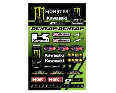 Kawasaki Monster Energy Team Decal Sheet VP Racing Maxima Alinestars 4320-2227 • $21.95