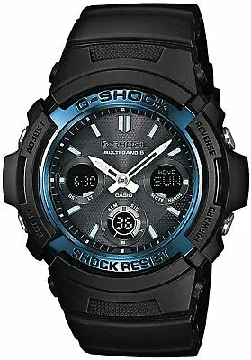 Casio Black Mens Analogue-Digital Watch G-shock AWG-M100A-1AER • £119