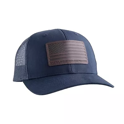 Magpul MAG1212 Standard Leather Patch Trucker Hat Adjustable Snapback Cap Navy • $27.50