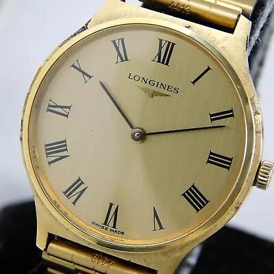 Longines L847.4 Hand-winding Gold Plated Men's Vintage Watch Swiss Made E969 • $160.20