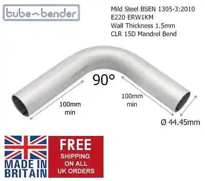 $12.19 • Buy 90 Degree 2  50.8mm OD 1.5D Mandrel Exhaust Bend Mild Steel 