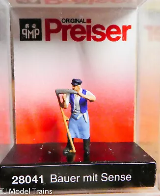 Preiser HO #28041 Working People -- Farmer With Scyth (Painted) • $5.39